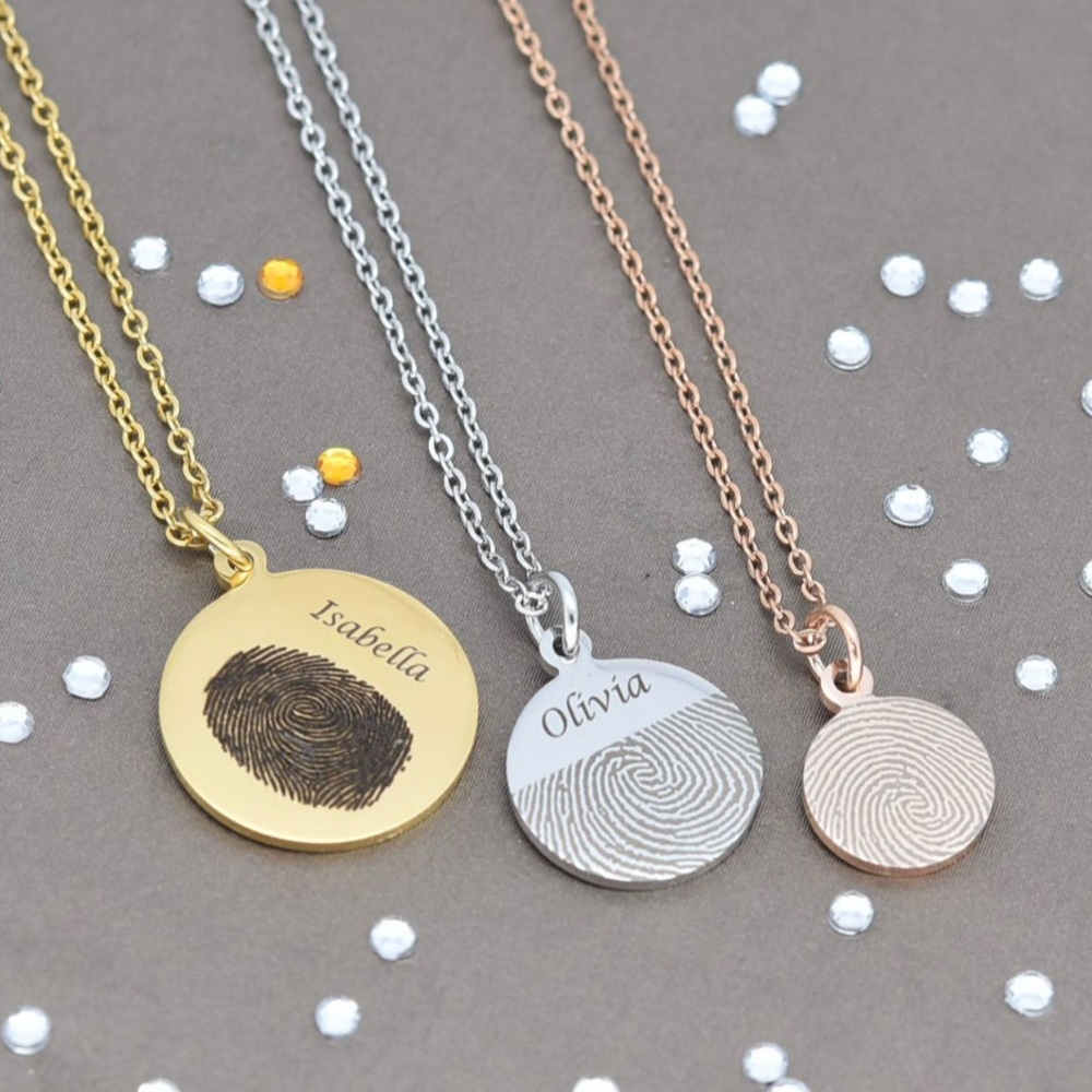 personalized fingerprint necklace jewelry